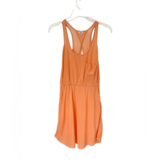 Wilfred Aritzia 100% Silk Victoire Open Back Dress Coral Orange Size XS - Picture 2 of 11
